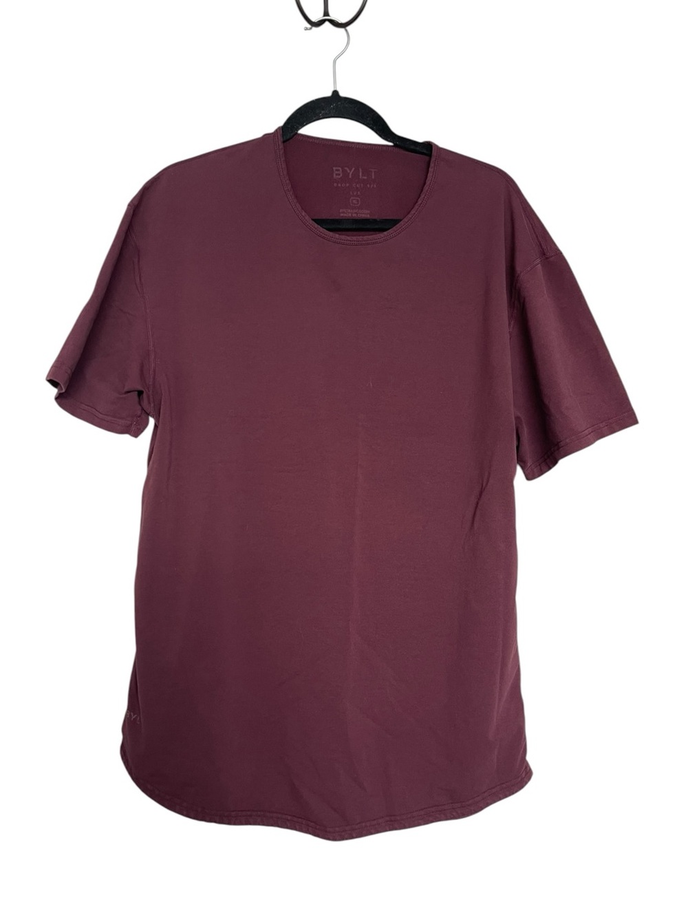BYLT Basics Men's Crewneck T-Shirt in Burgundy